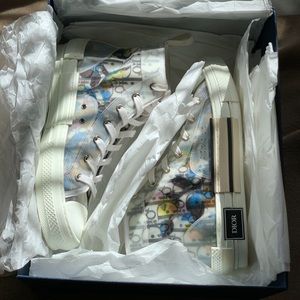 Dior B23 High Top Alex Foxton Oblique Sneakers